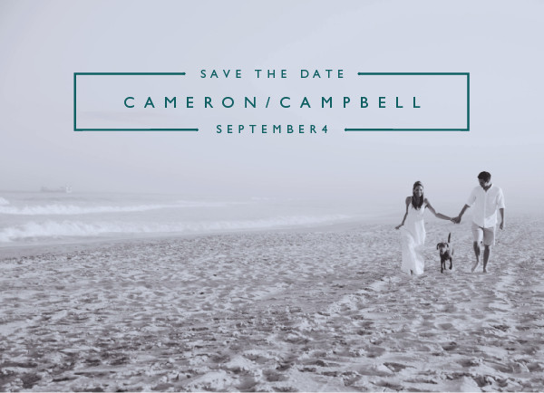 'Mag Spread (Teal)' Wedding Save the Date