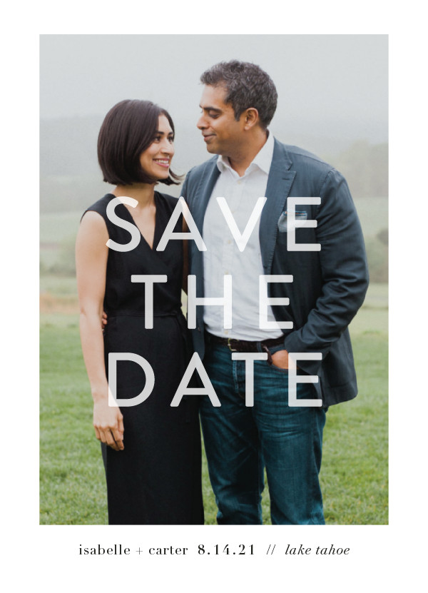 'You + Me (Snow)' Wedding Save the Date