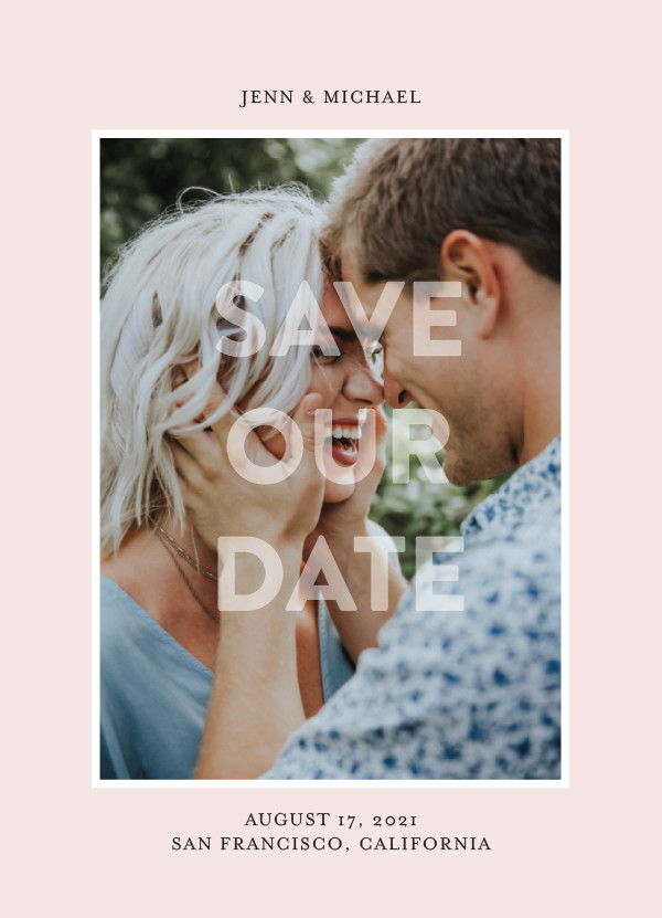 'In Love (Blush)' Save-the-Dates