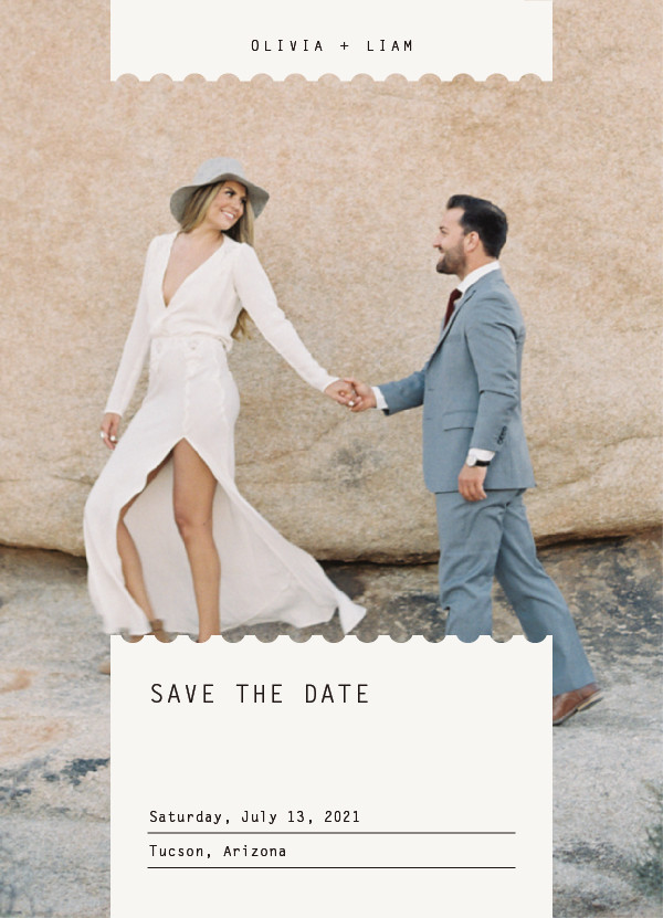 'Label (Slate)' Save the Date Card