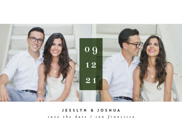 'Framboise (Olive)' Save the Date Card