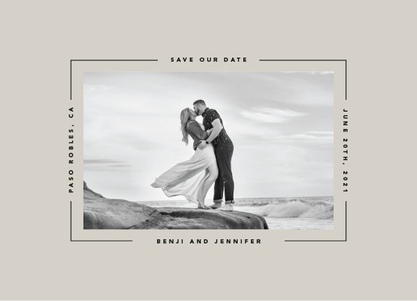 'Aperture (Sand)' Save the Dates