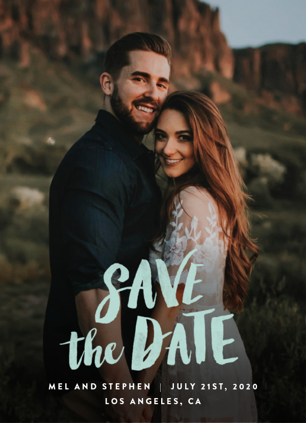 'Brush Type (Frost)' Save-the-Dates