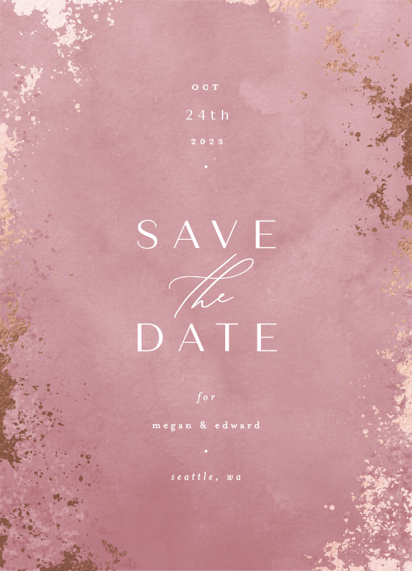 ' (Rose)' Pink Save the Dates