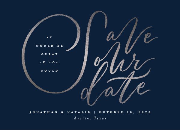 ' (Navy)' Blue Save the Dates
