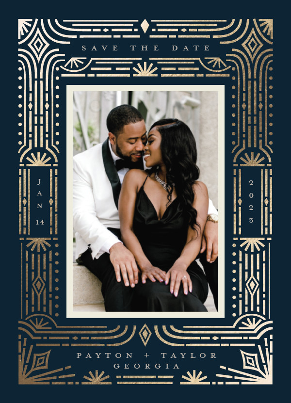 ' (Navy)' Gold Save the Dates