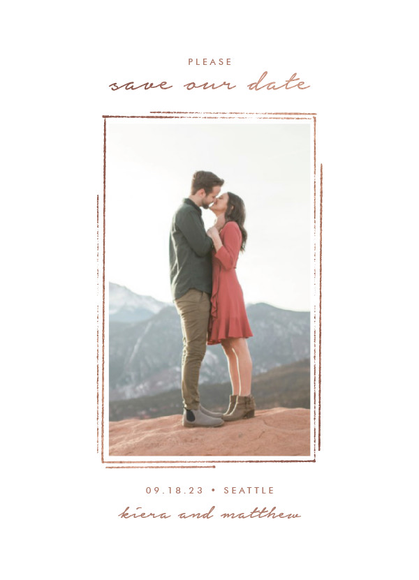 ' (Rose)' Save the Date Card