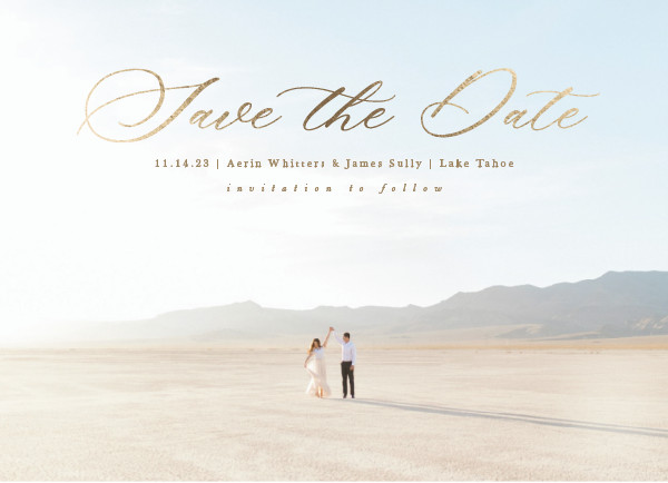 ' (Sand)' Save the Date Card