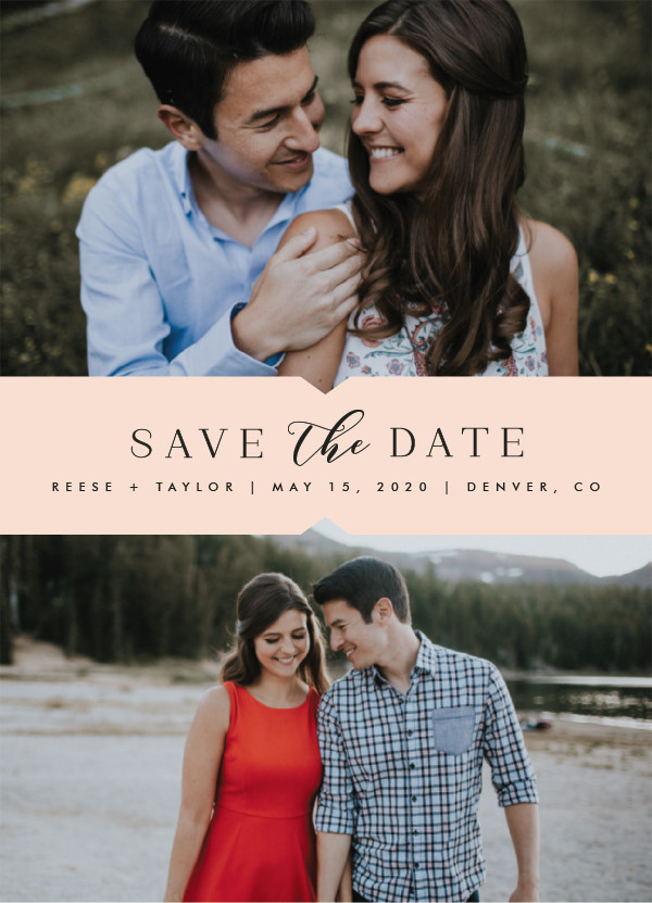 'Liebe (Blush)' Save the Dates